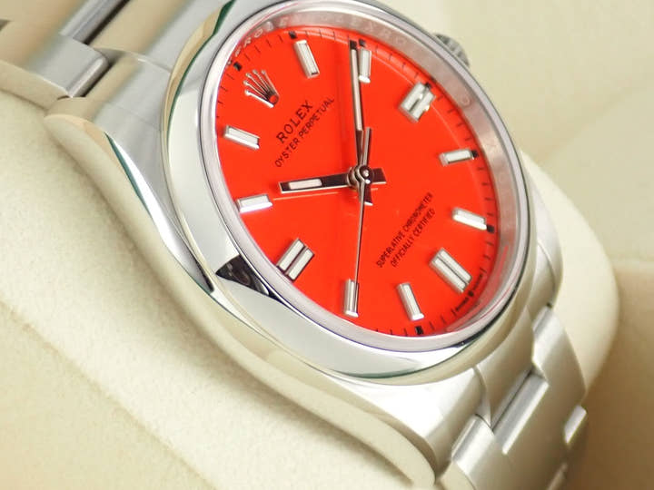 Rolex Oyster Perpetual Ref.126000 Coral Red Dial Unused oyster-perpetual-68