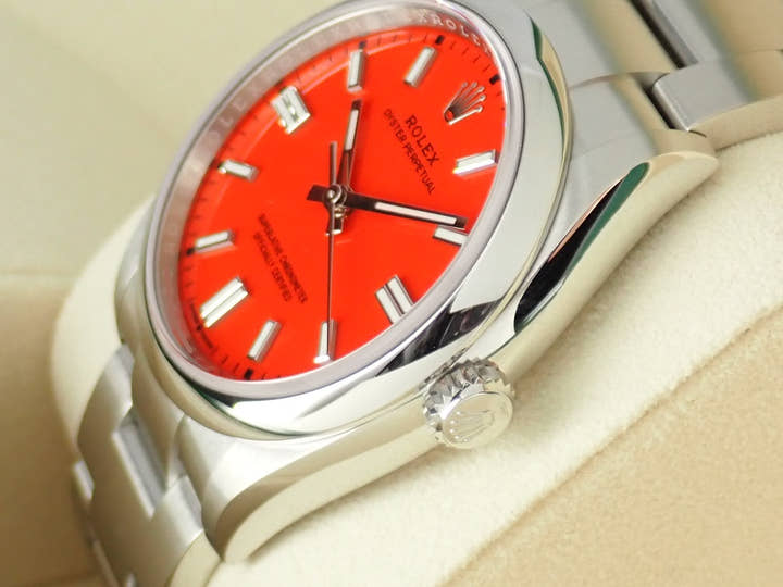Rolex Oyster Perpetual Ref.126000 Coral Red Dial Unused oyster-perpetual-68