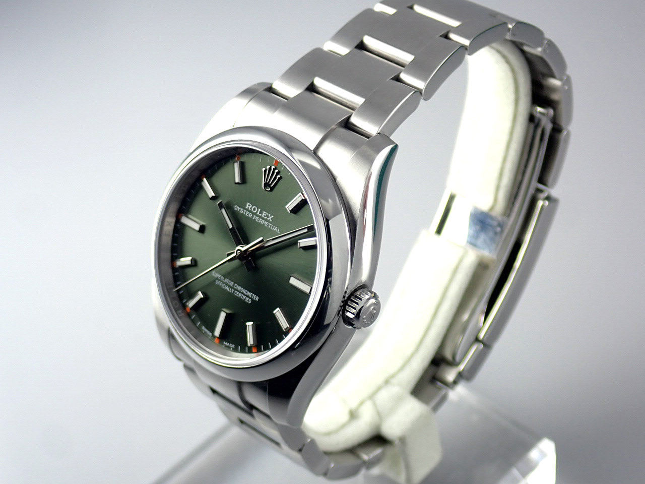 ロレックス オイスターパーペチュアル 114200 オリーブ 中古