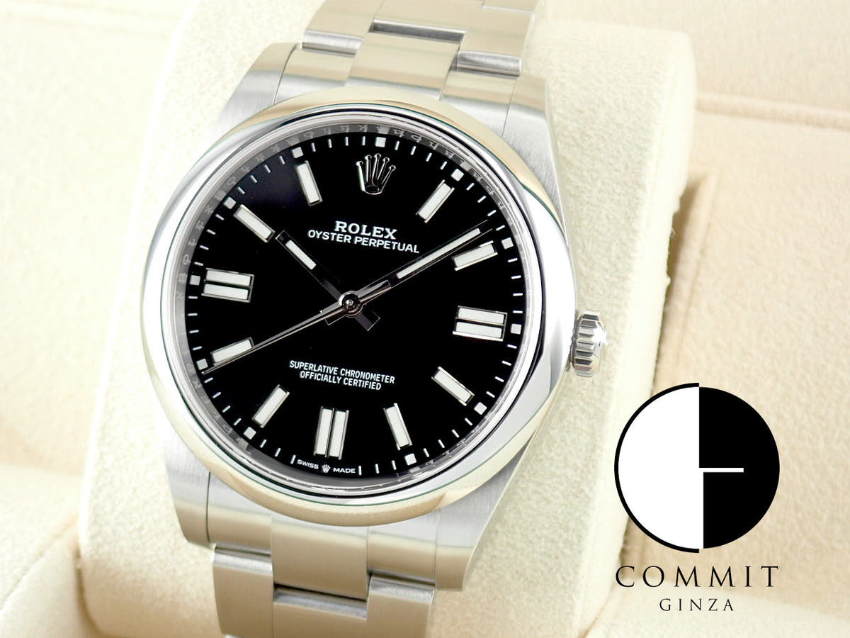 ロレックス オイスターパーペチュアル Ref.124300 ブラック文字盤 未使用 oyster-perpetual-74