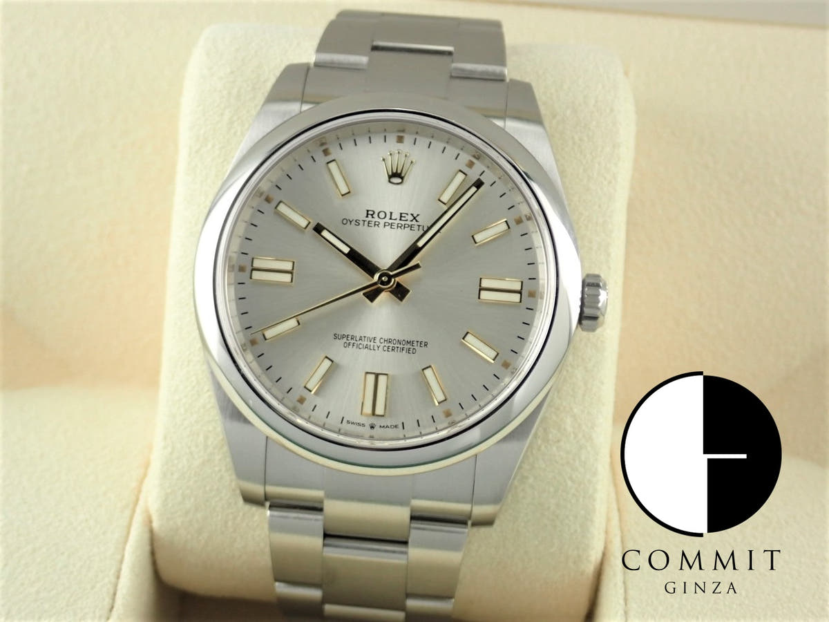 ロレックス オイスターパーペチュアル41 Ref.124300 シルバー文字盤 未使用 oyster-perpetual-75