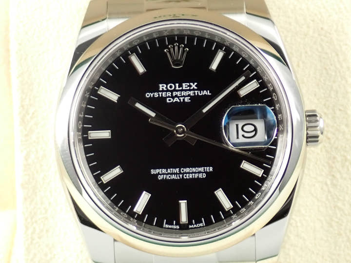 ロレックス オイスターパーペチュアル Ref.115200 ブラック文字盤 未使用 oyster-perpetual-90