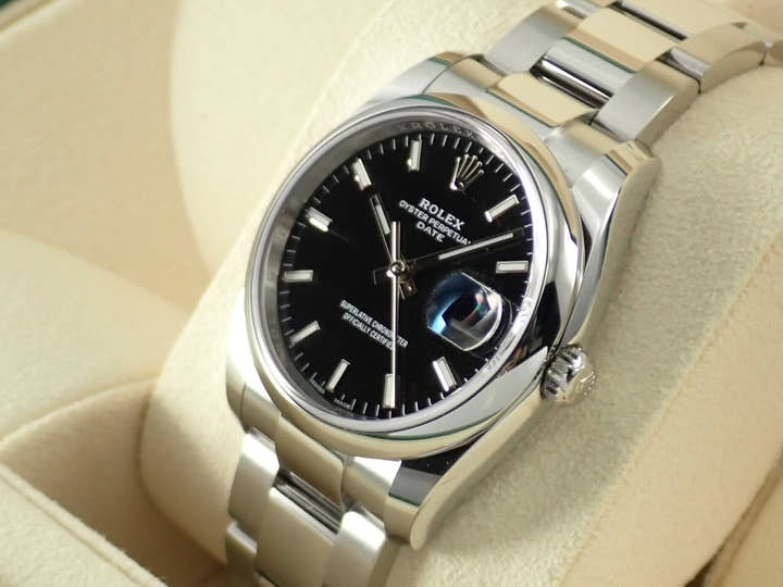 ロレックス オイスターパーペチュアル Ref.115200 ブラック文字盤 未使用 oyster-perpetual-90