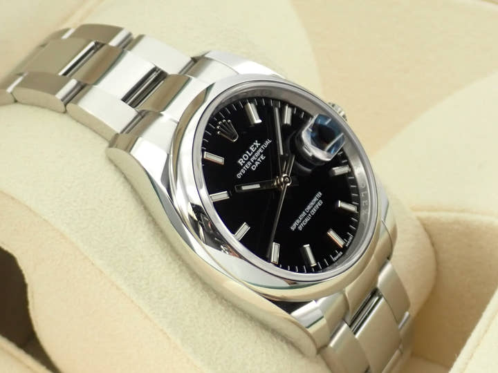 ロレックス オイスターパーペチュアル Ref.115200 ブラック文字盤 未使用 oyster-perpetual-90