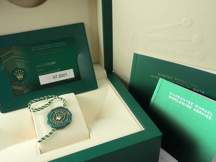 ロレックス オイスターパーペチュアル Ref.115200 ブラック文字盤 未使用 oyster-perpetual-90