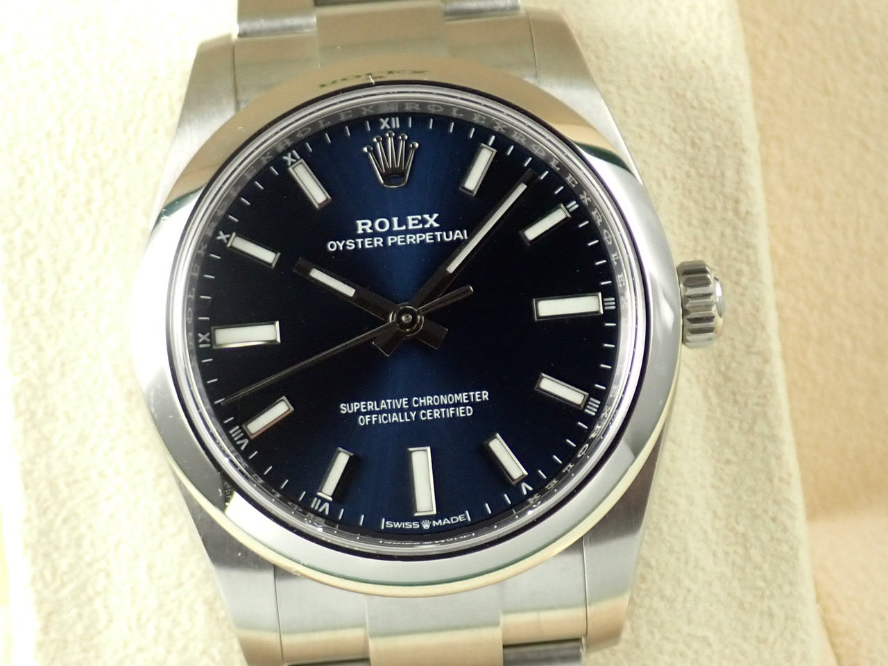 Rolex New Oyster Perpetual 34 Bright Blue Dial [Good Condition] &lt;New Warranty Card, Box, etc.&gt;