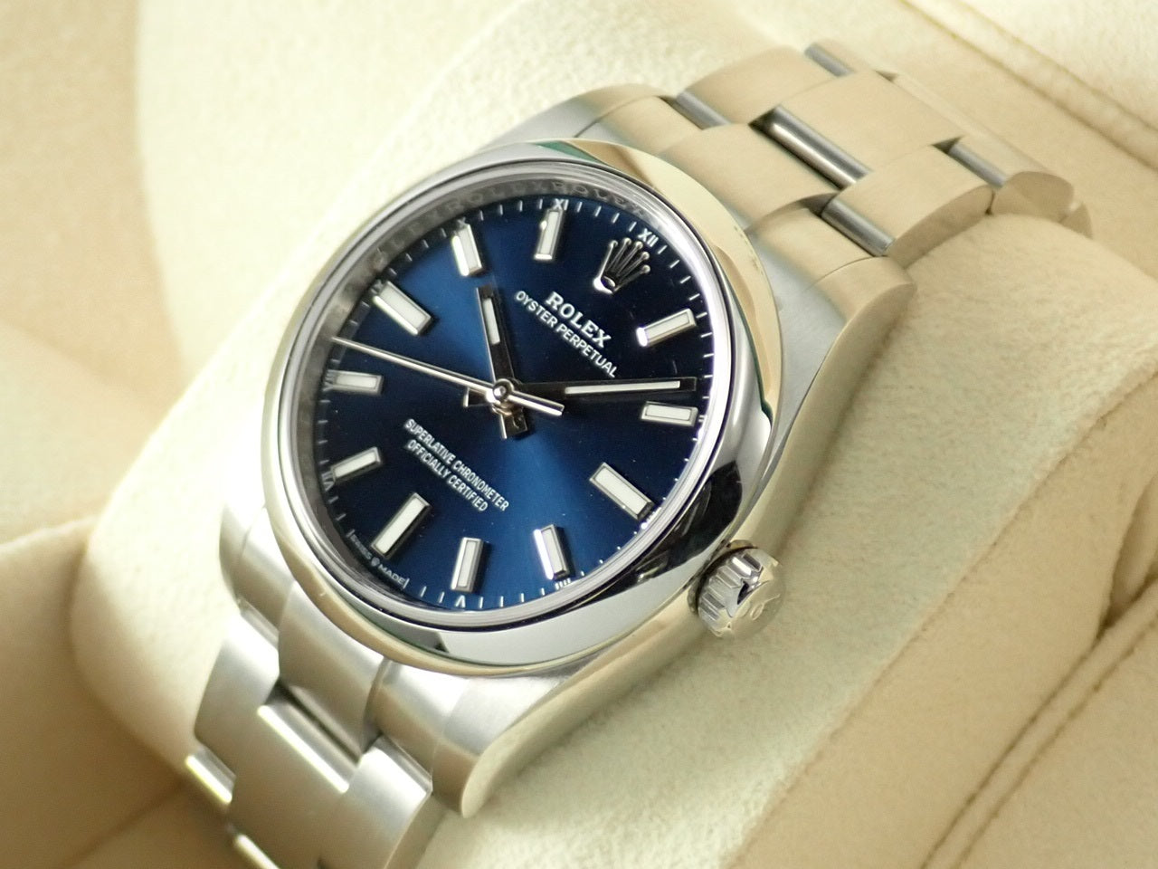 Rolex New Oyster Perpetual 34 Bright Blue Dial [Good Condition] &lt;New Warranty Card, Box, etc.&gt;