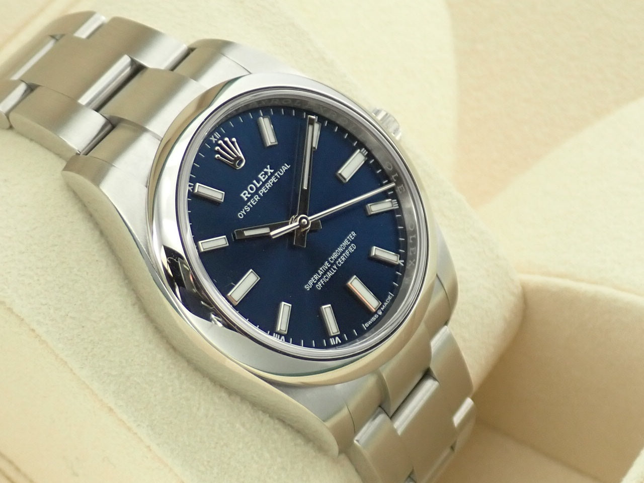 Rolex New Oyster Perpetual 34 Bright Blue Dial [Good Condition] &lt;New Warranty Card, Box, etc.&gt;