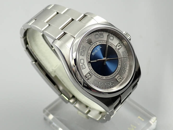 ロレックス オイスターパーペチュアル36 Ref.116000 ステンレススチール ブルーコンセントリックxシルバー文字盤