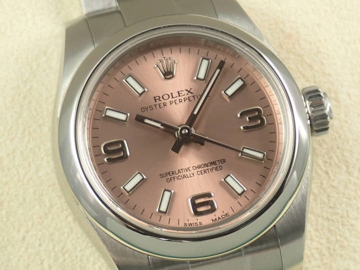 ロレックス オイスターパーペチュアル Ref.176200 ステンレススチール ピンク文字盤