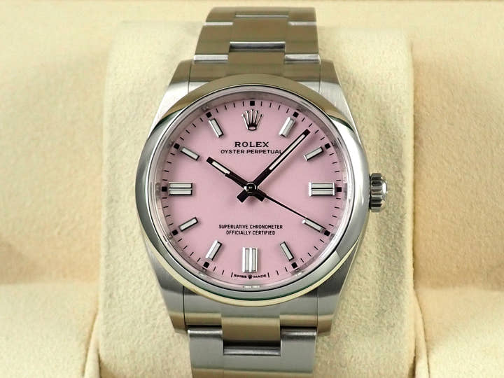 ロレックス オイスターパーペチュアル36 Ref.126000 ステンレススチール キャンディピンク文字盤