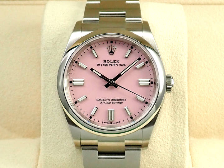 ロレックス オイスターパーペチュアル36 Ref.126000 ステンレススチール キャンディピンク文字盤