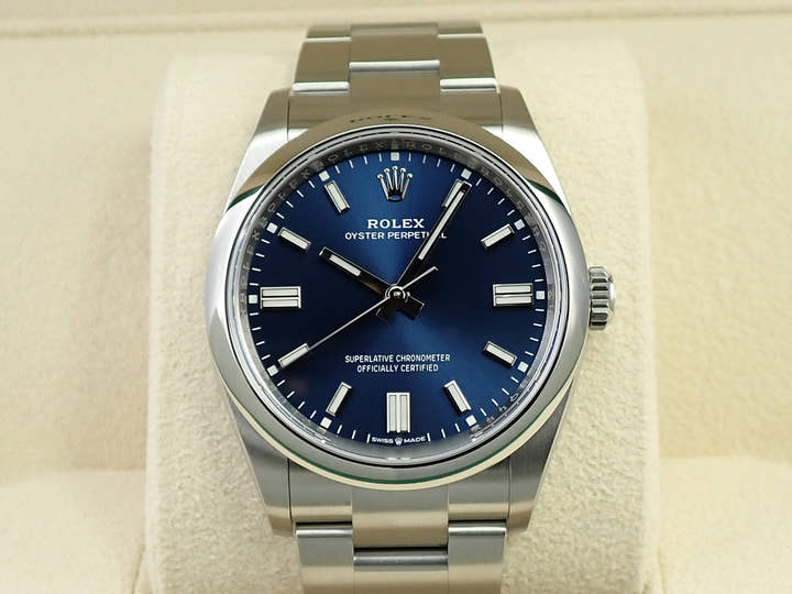 ロレックス オイスターパーペチュアル36 Ref.126000 ステンレススチール ブライトブルー文字盤