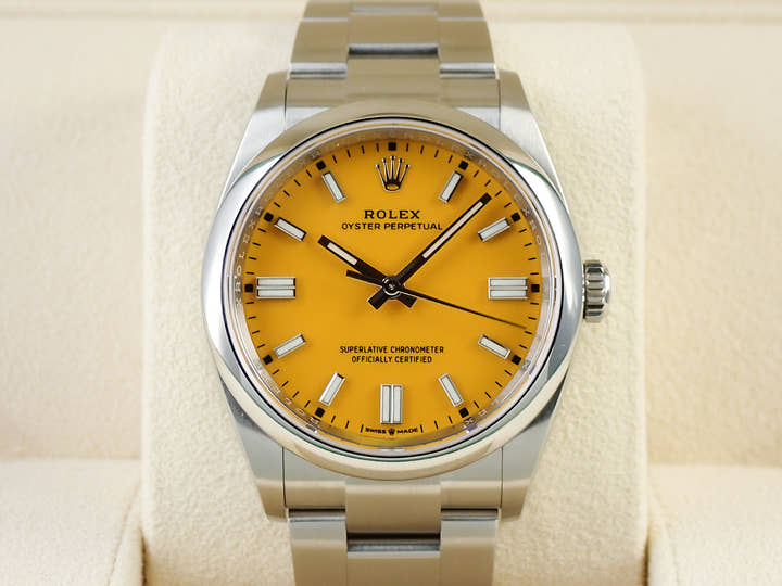 ロレックス オイスターパーペチュアル36 Ref.126000 ステンレススチール イエロー文字盤