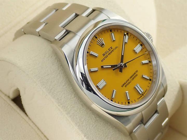 ロレックス オイスターパーペチュアル36 Ref.126000 ステンレススチール イエロー文字盤