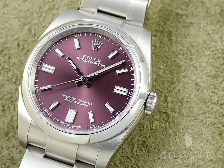 ロレックス オイスターパーペチュアル36 Ref.116000 ステンレススチール レッドグレープ文字盤