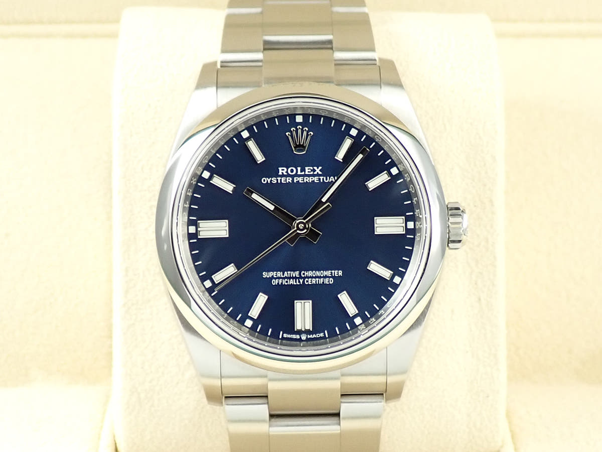 ロレックス オイスターパーペチュアル36 Ref.126000 ブライトブルー文字盤 美品 TT847748
