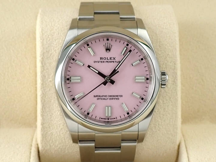 ロレックス オイスターパーペチュアル36 Ref.126000 ステンレススチール キャンディピンク文字盤