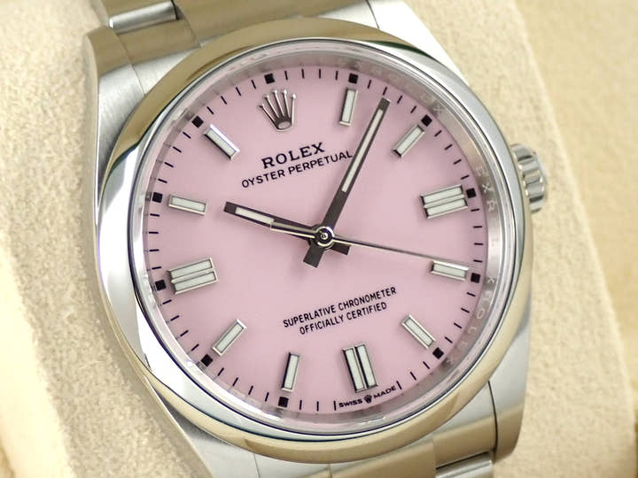 ロレックス オイスターパーペチュアル36 Ref.126000 ステンレススチール キャンディピンク文字盤