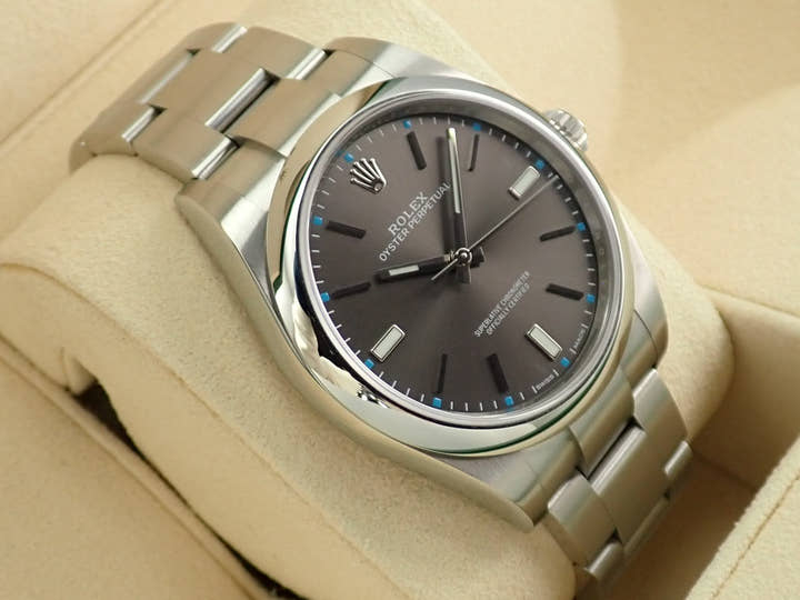 Rolex Oyster Perpetual 39 Ref. 114300 Stainless Steel Slate Gray Dial
