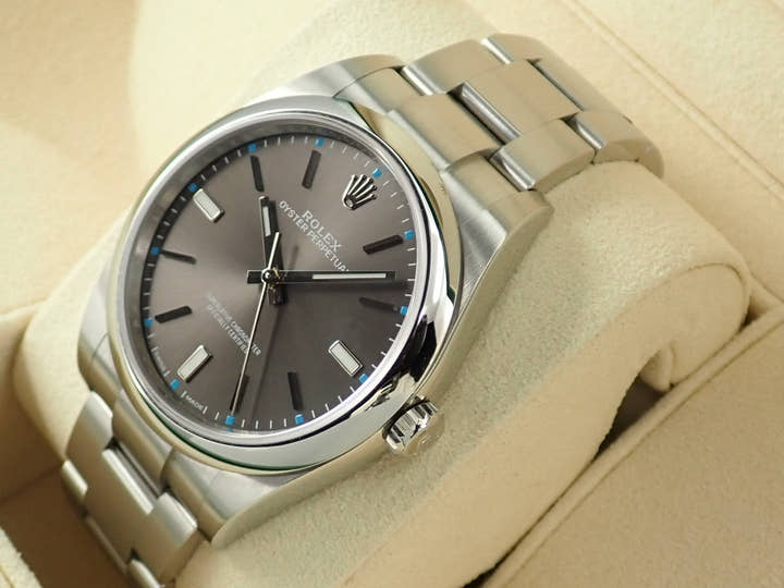 Rolex Oyster Perpetual 39 Ref. 114300 Stainless Steel Slate Gray Dial