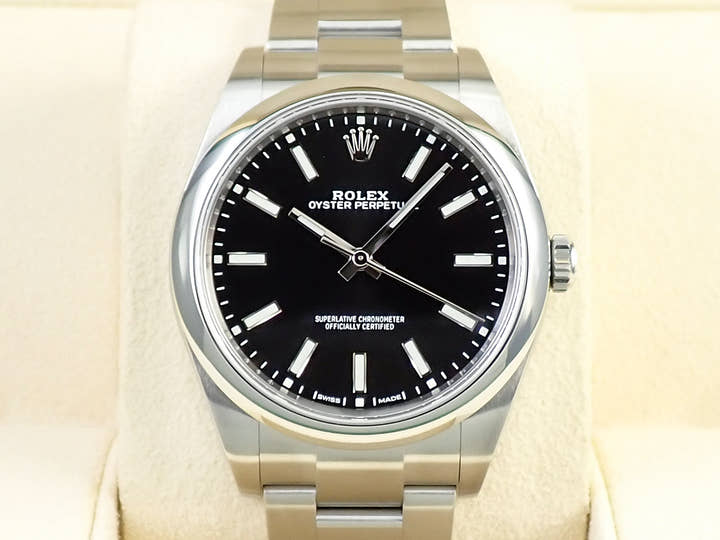 ロレックス オイスターパーペチュアル39 Ref.114300 ステンレススチール ブラック文字盤