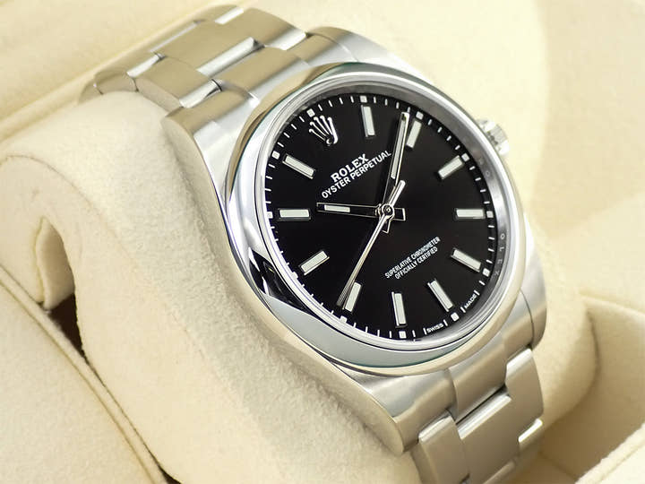 ロレックス オイスターパーペチュアル39 Ref.114300 ステンレススチール ブラック文字盤