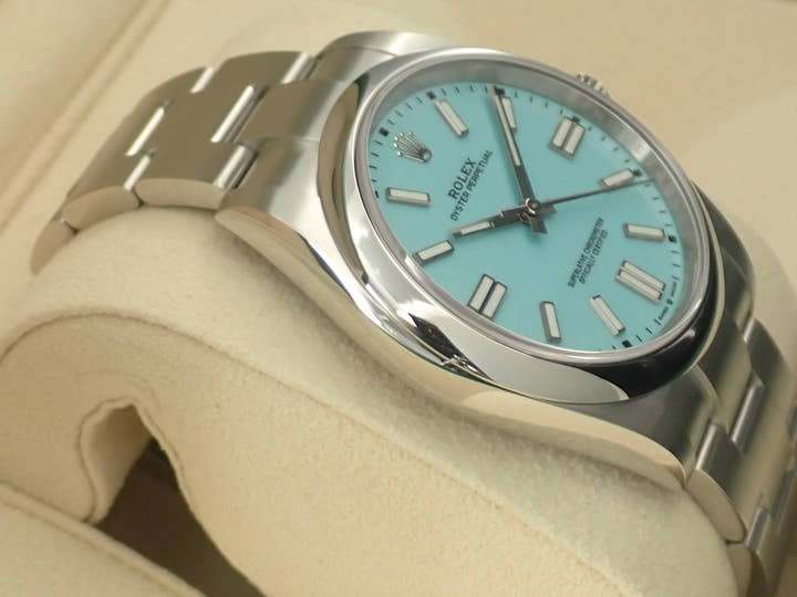 ロレックス オイスターパーペチュアル41 Ref.124300 ステンレススチール ターコイズ文字盤