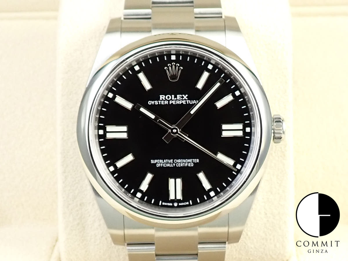 Rolex Oyster Perpetual 41 Ref. 124300 Stainless Steel Bright Black Dial