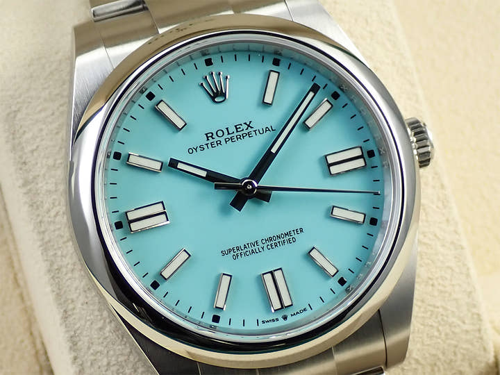 Rolex Oyster Perpetual 41 Ref. 124300 Stainless Steel Turquoise Dial