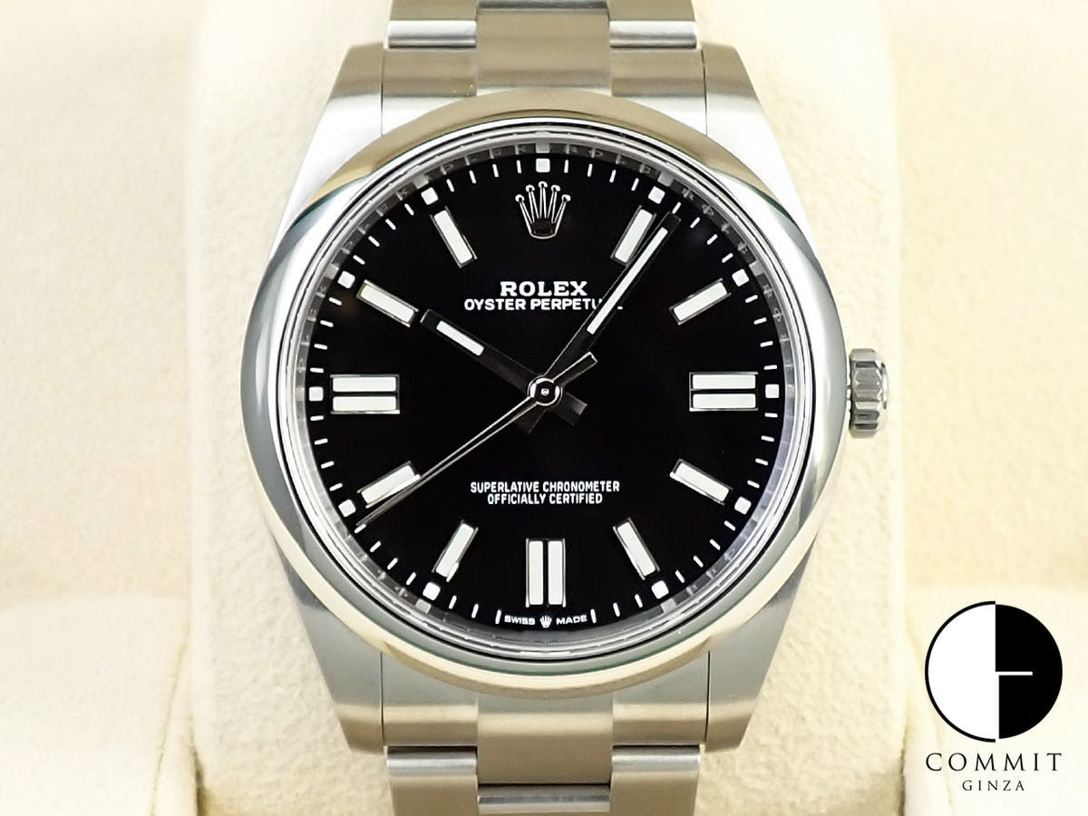 Rolex Oyster Perpetual 41 Ref. 124300 Stainless Steel Bright Black Dial
