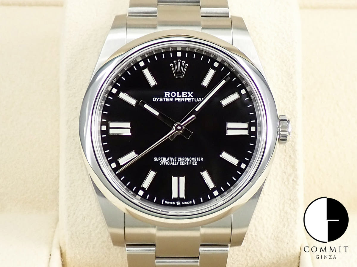 Rolex Oyster Perpetual 41 Ref. 124300 Stainless Steel Bright Black Dial