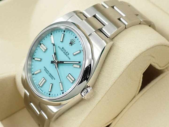 ロレックス オイスターパーペチュアル41 Ref.124300 ステンレススチール ターコイズ文字盤