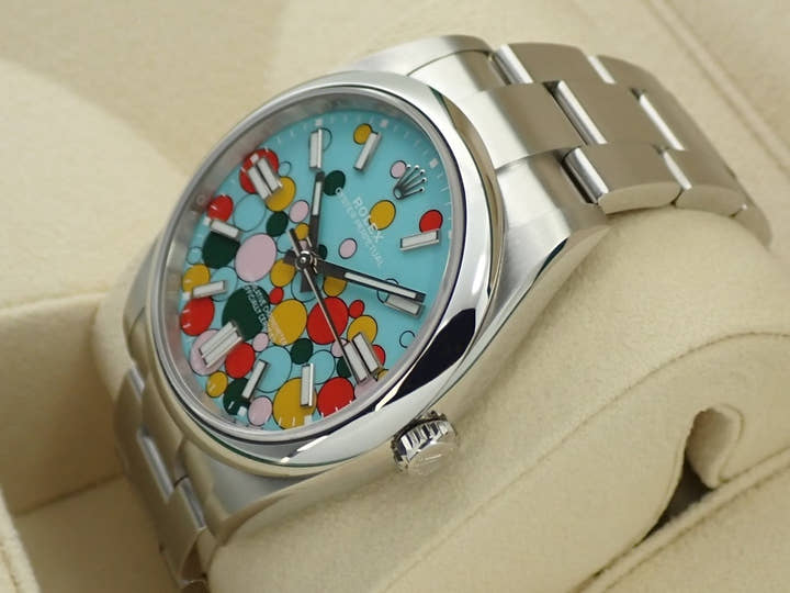 ロレックス オイスターパーペチュアル41 Ref.124300 ステンレススチール セレブレーションモチーフ文字盤