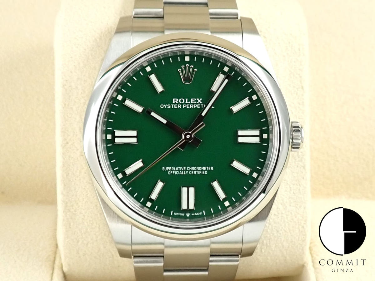 Rolex Oyster Perpetual 41 Ref. 124300 Stainless Steel Green Dial