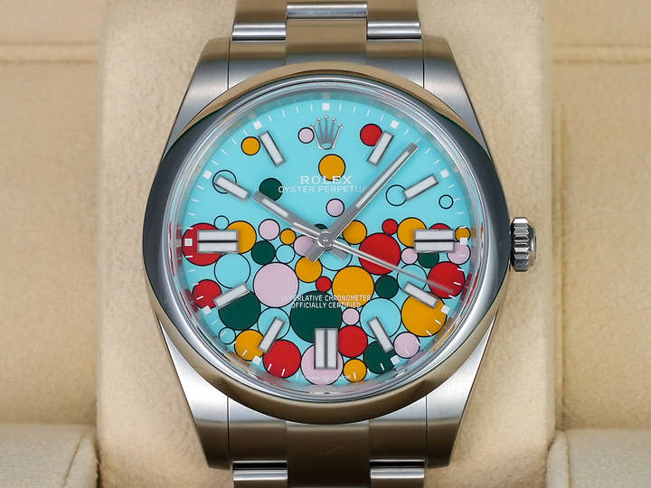 ロレックス オイスターパーペチュアル41 Ref.124300 ステンレススチール セレブレーションモチーフ文字盤