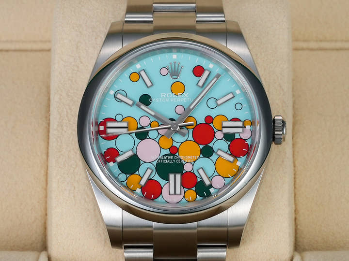 ロレックス オイスターパーペチュアル41 Ref.124300 ステンレススチール セレブレーションモチーフ文字盤