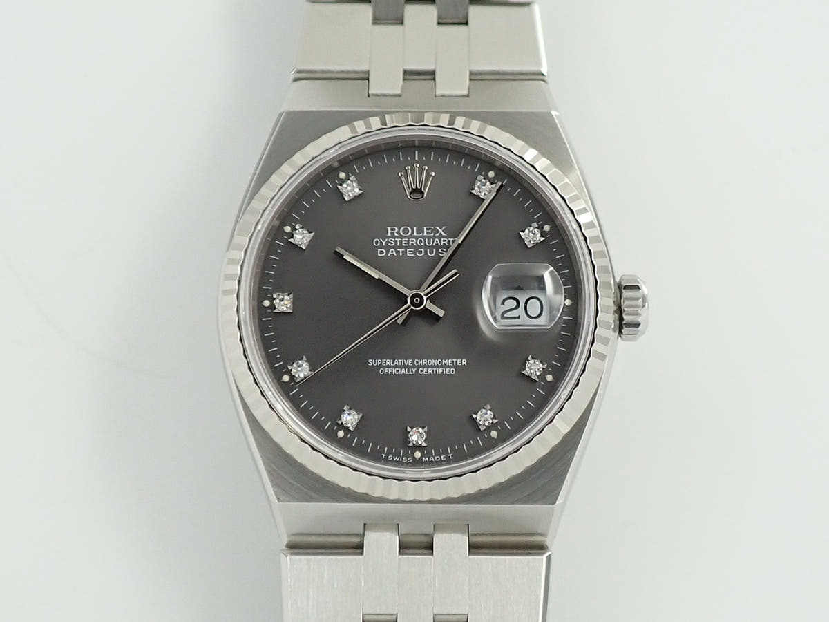 ロレックス オイスタークォーツ Ref.17014 グレー10Pダイヤ文字盤 美中古 65L13607