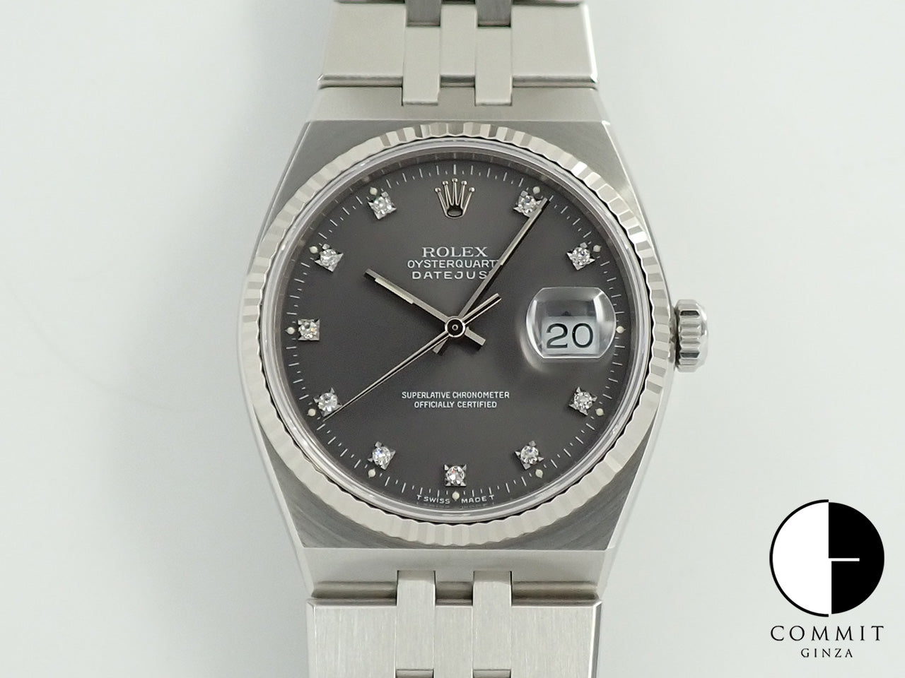 Rolex Oysterquartz Ref.17014 SS Grey 10P Diamond Dial