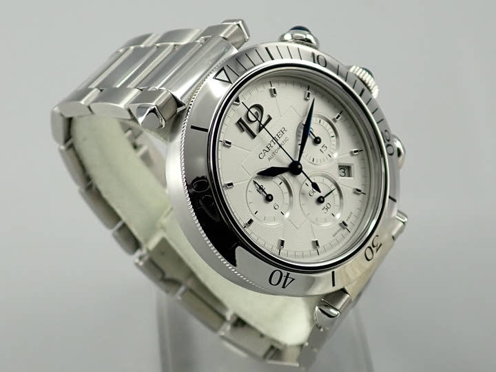 カルティエ パシャ Ref.WSPA0018 シルバー文字盤 美品 X7YMY263