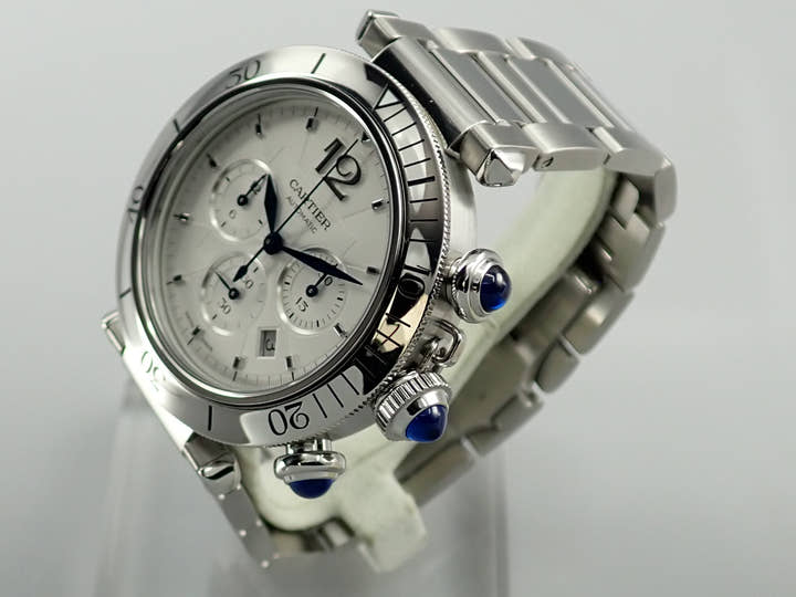 カルティエ パシャ Ref.WSPA0018 シルバー文字盤 美品 X7YMY263