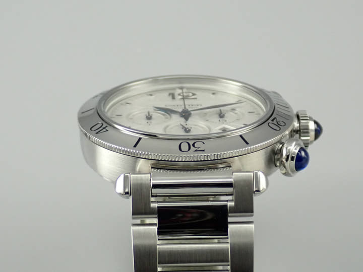 カルティエ パシャ Ref.WSPA0018 シルバー文字盤 美品 X7YMY263