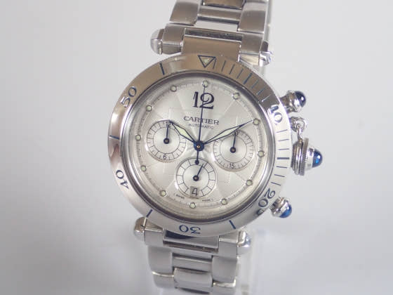 カルティエ パシャ Ref.W31030H3 シルバー文字盤 中古 pasha-4
