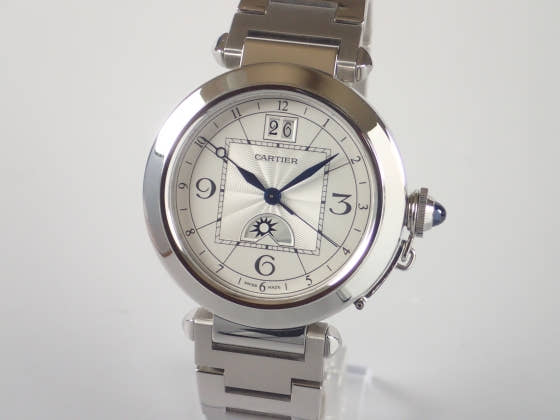 カルティエ パシャ Ref.W31093M7 シルバー文字盤 中古 pashaxl