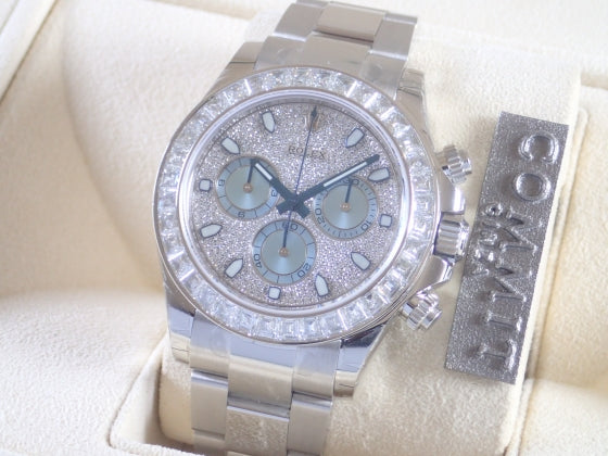 Rolex Daytona Pave Diamond Baguette Diamond Bezel Ref.116576TBR