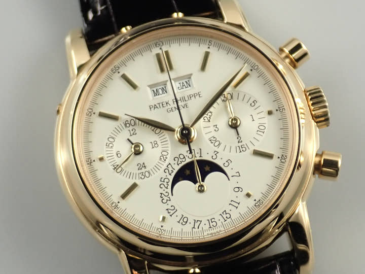 パテックフィリップ パーペチュアルカレンダー クロノグラフ Ref.3970EJ-051 イエローゴールド シルバー文字盤
