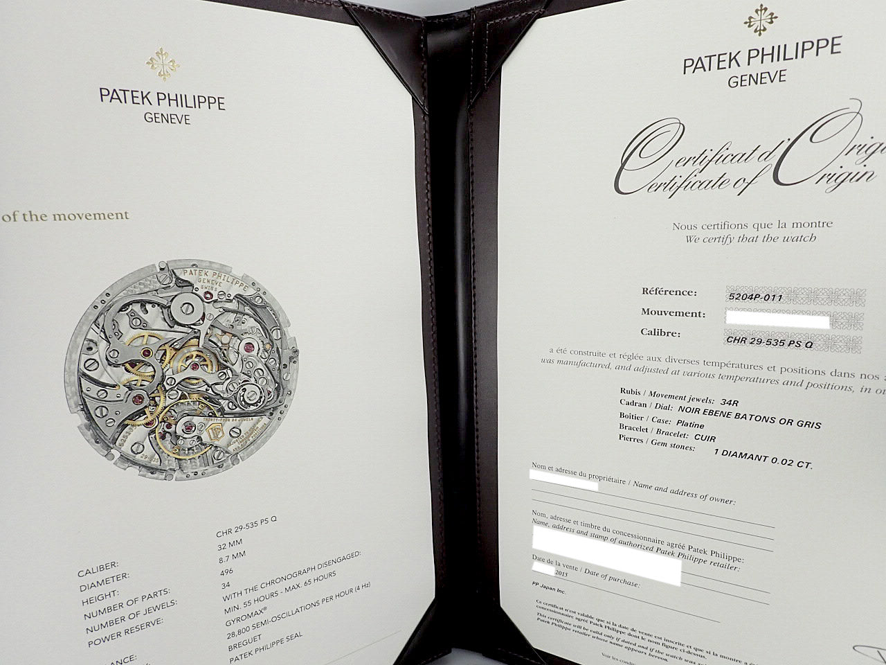 Patek Philippe Perpetual Calendar Chronosplit &lt;Warranty, Box, etc.&gt;