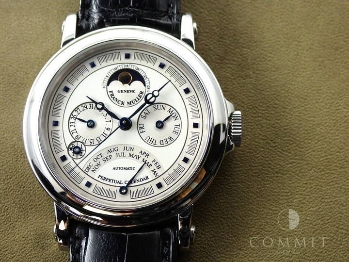 フランクミュラー レトログラード パーペチュアルカレンダー Ref.7000 QP A シルバー文字盤 美品 7RTYC8K6
