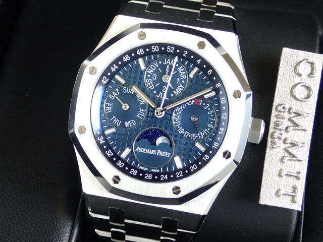 オーデマピゲ ロイヤルオーク Ref.26574ST.OO.1220ST.02 ブルー文字盤 未使用 perpetual-calendar-8
