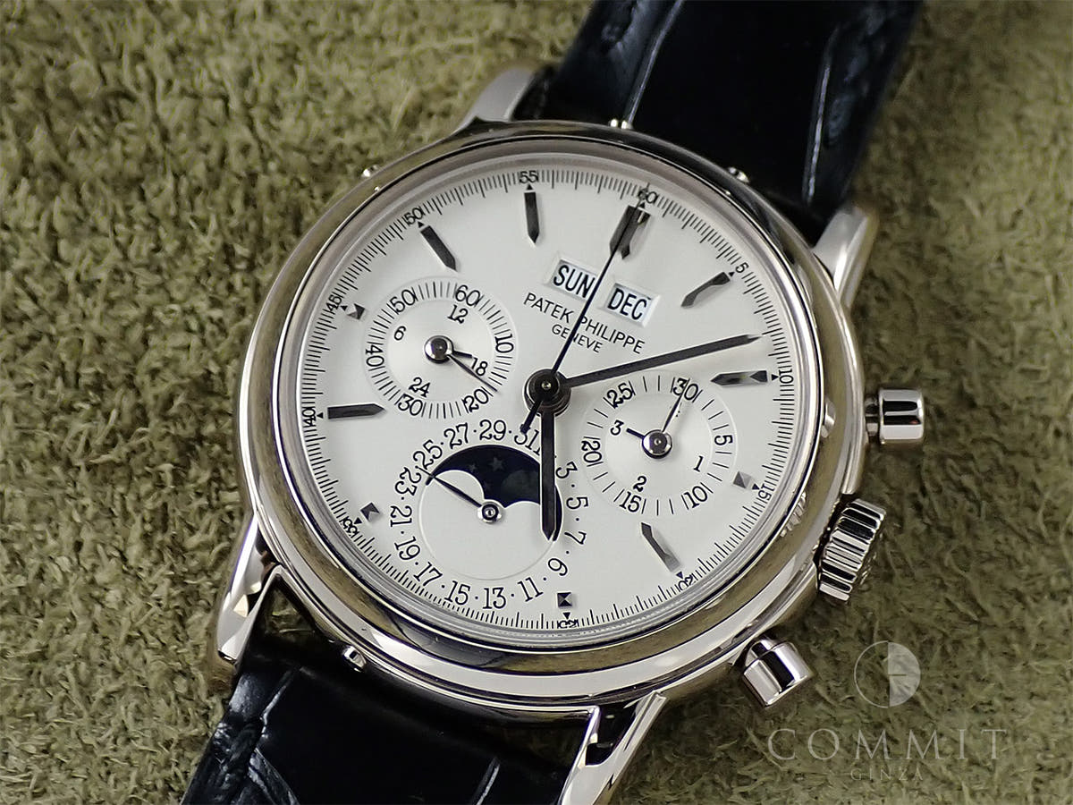 パテックフィリップ パーペチュアルカレンダー クロノグラフ Ref.3970EG-016 シルバー文字盤 美品 P4MC9X59